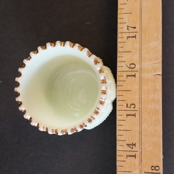 Antique Fort Kent Souvenir Custard Glass Toothpick Holder - Picture 8 of 8